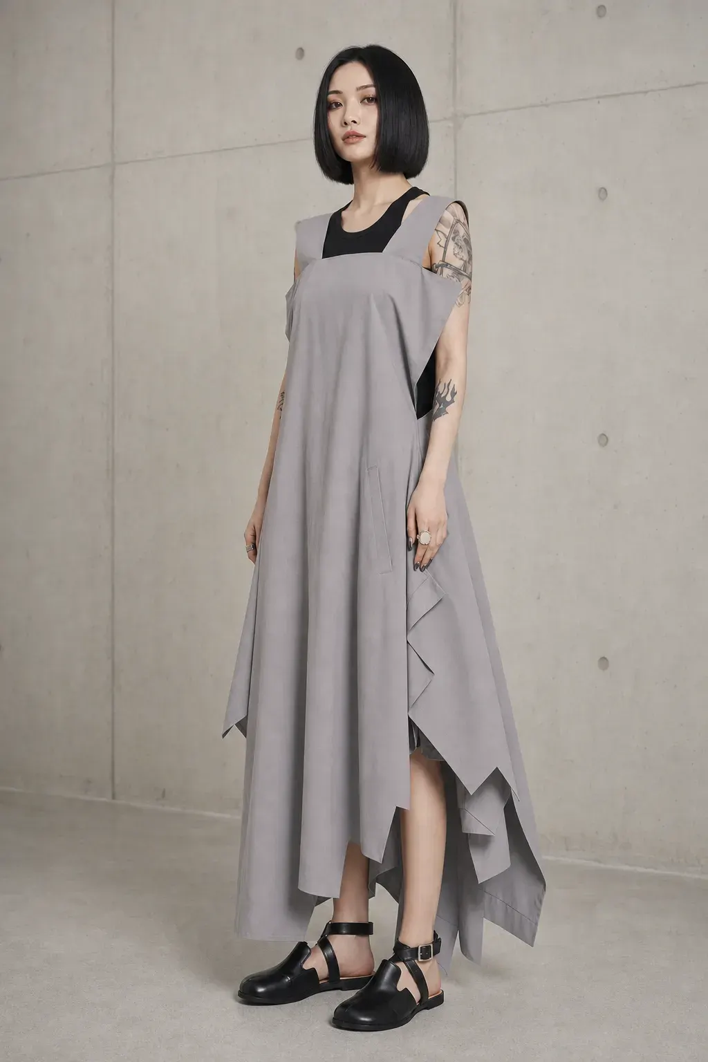 Asymmetric women's «NIST» dress — 5