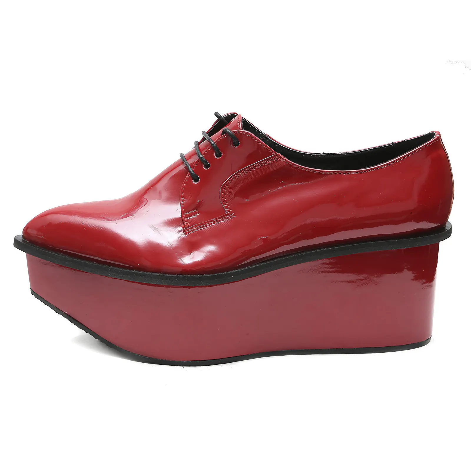 Ботинки «STRELA PLATFORM LAK RED» — 2