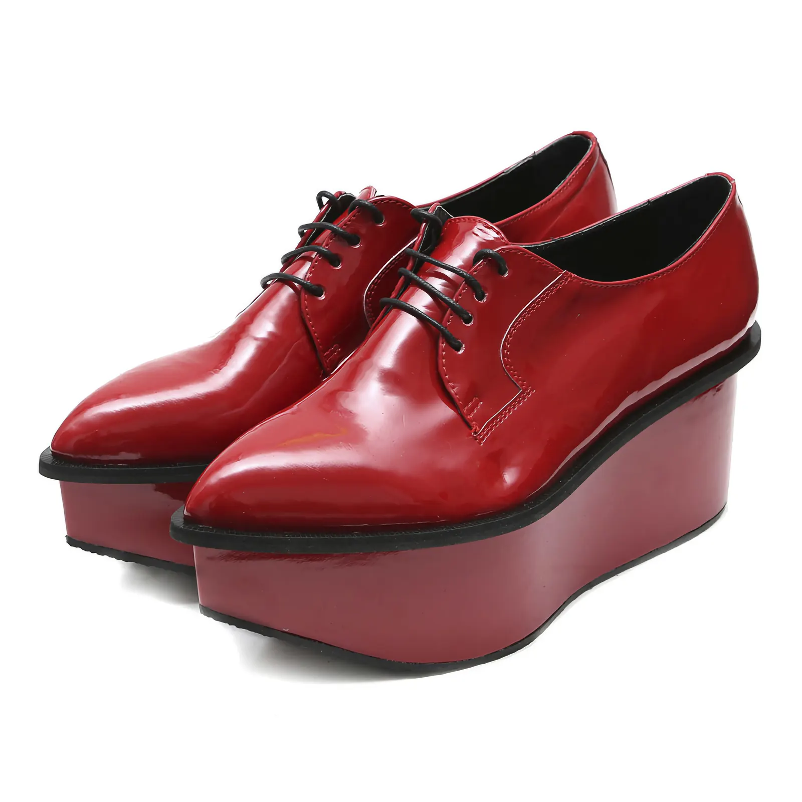Ботинки «STRELA PLATFORM LAK RED» — 4
