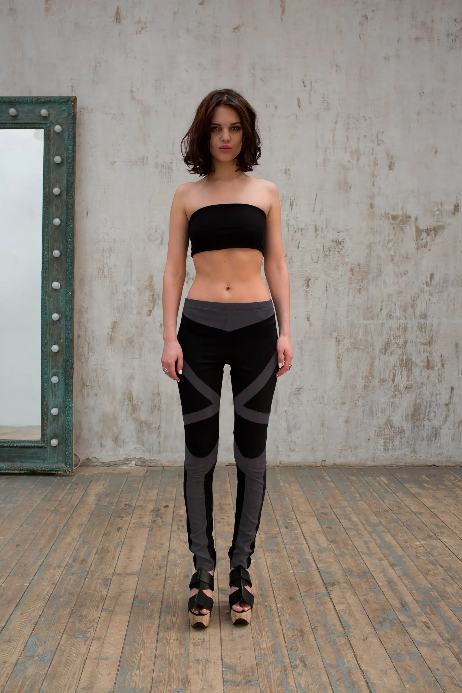 Леггинсы «Bandage Black-Gray» — 3