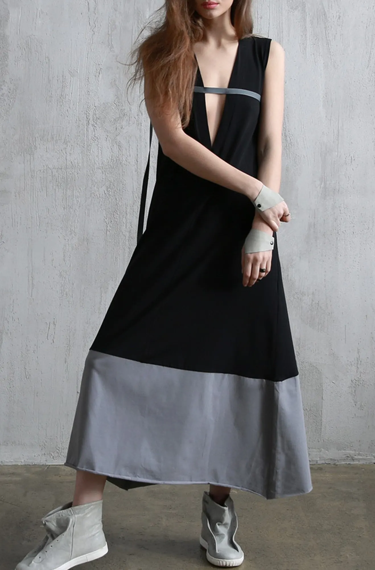 Платье "Ameli Cut Black Cotton"