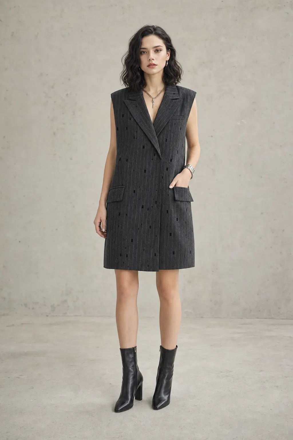«ERT» waistcoat dress