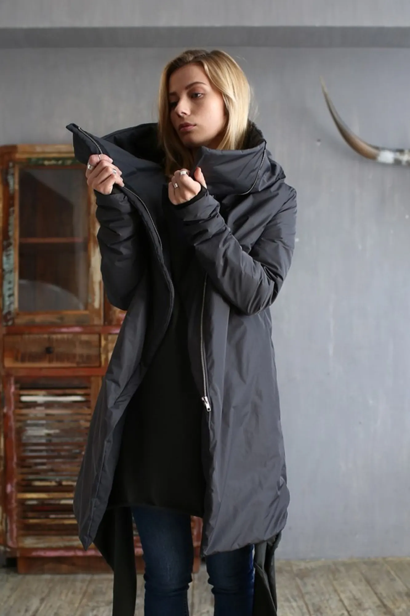Пуховик «Wrap Anthracite» — 2