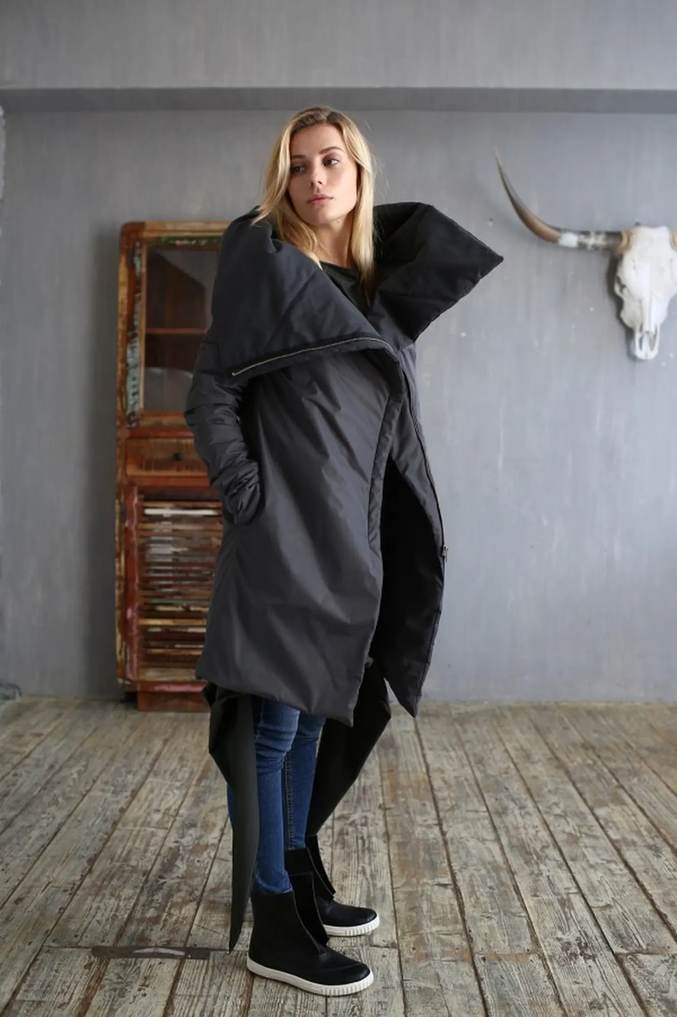 Пуховик «Wrap Anthracite» — 3