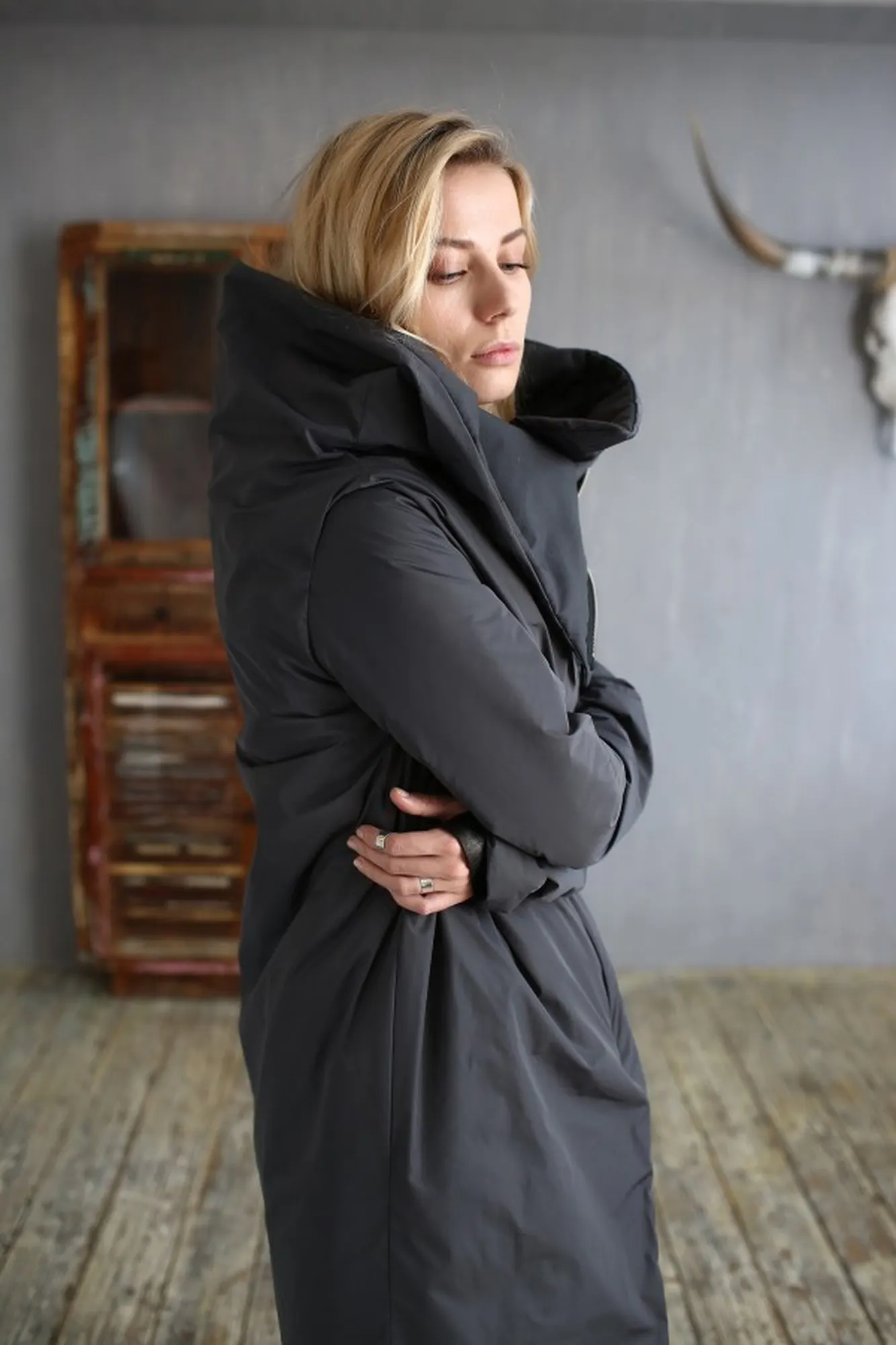 Пуховик «Wrap Anthracite» — 7
