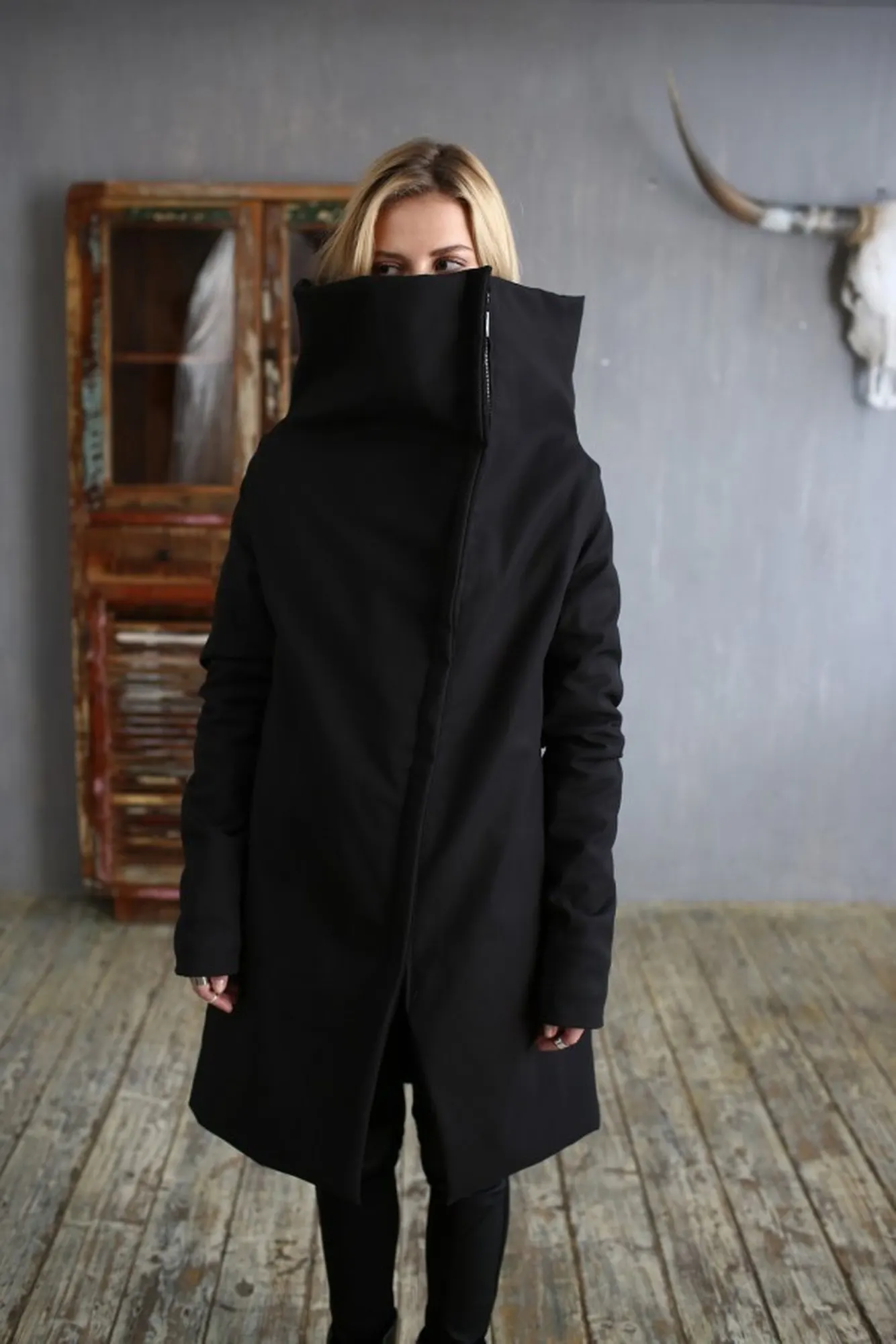 Пуховик "Wrap Black" — 2