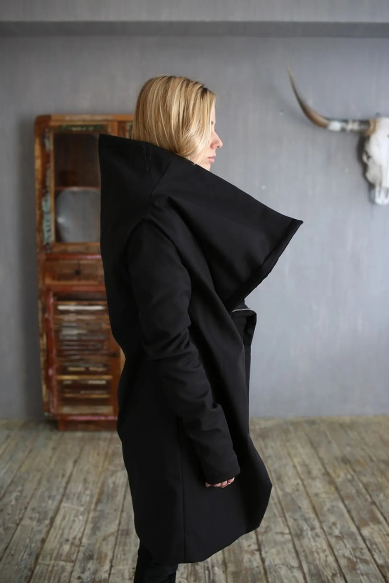 Пуховик "Wrap Black" — 4