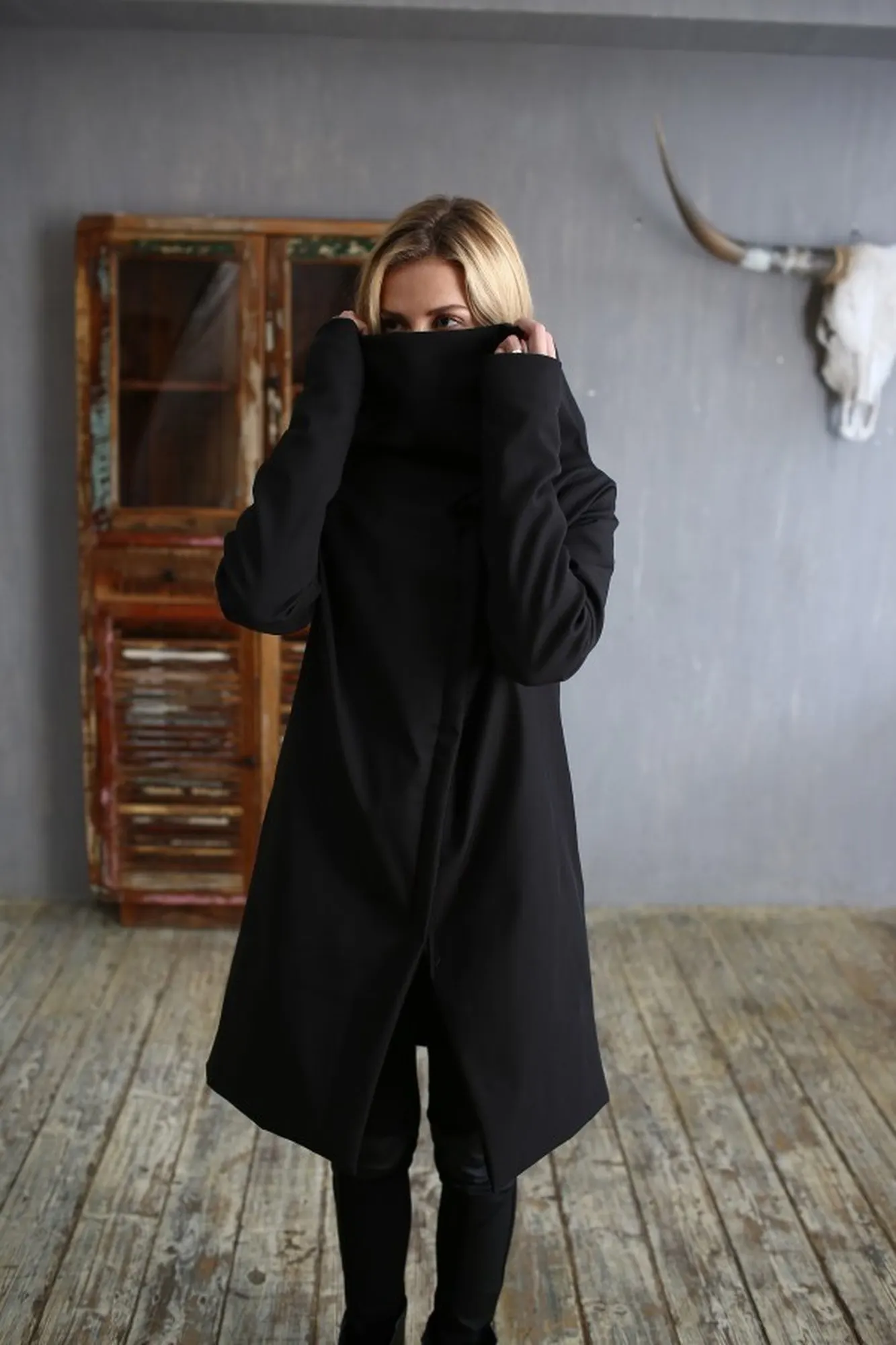 Пуховик "Wrap Black" — 6