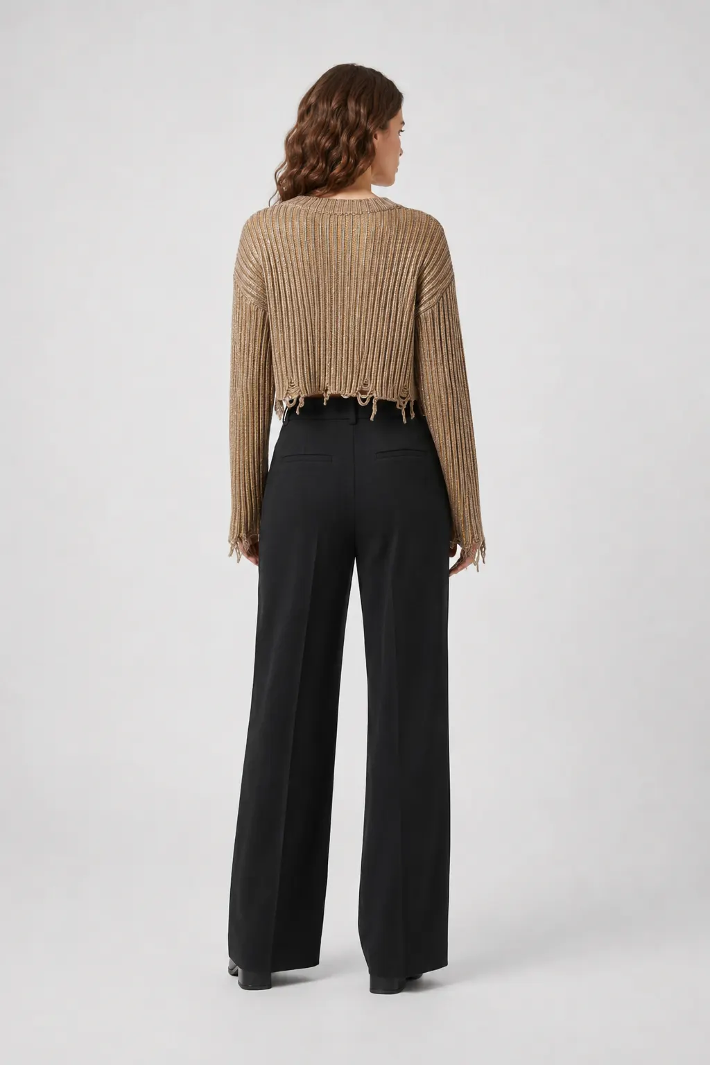 Cropped «SHONA» long-sleeve top — 2