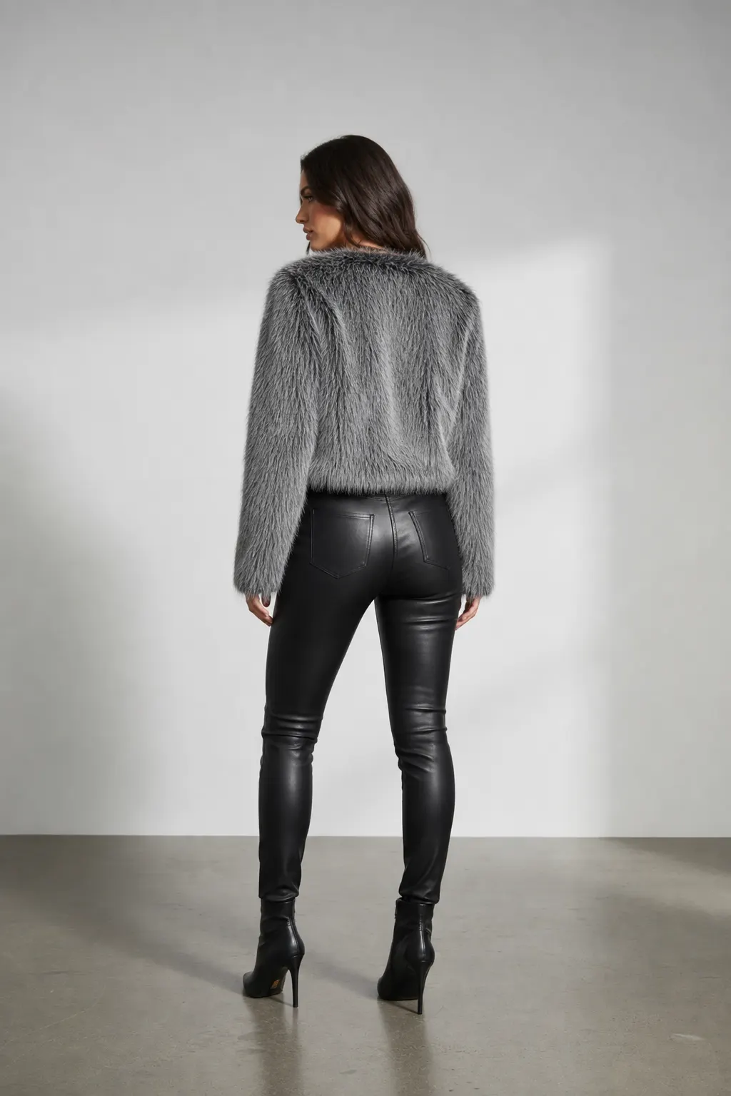 Women's short «NORIS» faux-fur coat — 2