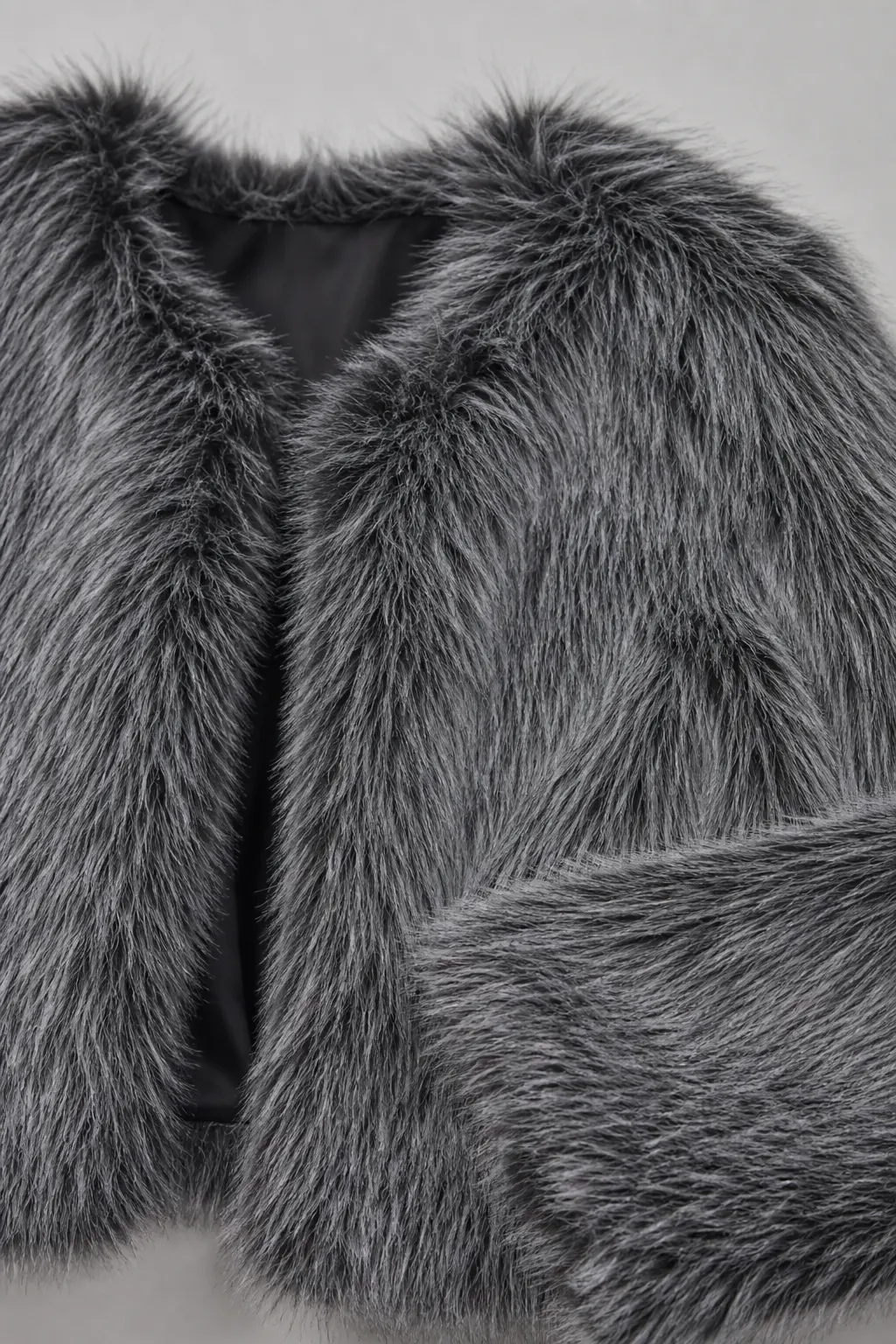 Women's short «NORIS» faux-fur coat — 4
